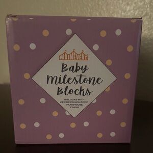 Main Event Wooden Baby Milestone Blocks | Unisex